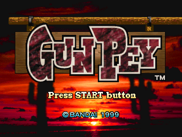 Gunpey title screen for Playstation